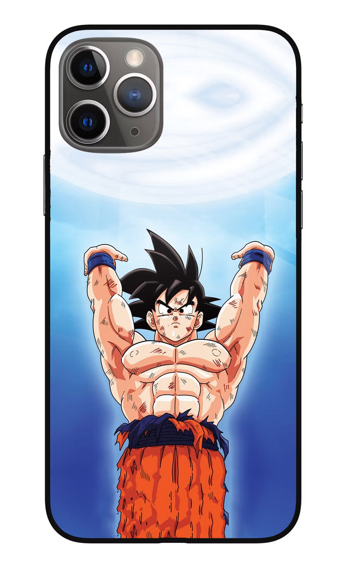 Goku Power iPhone 11 Pro Max Glass Case Back Cover by Casekaro
