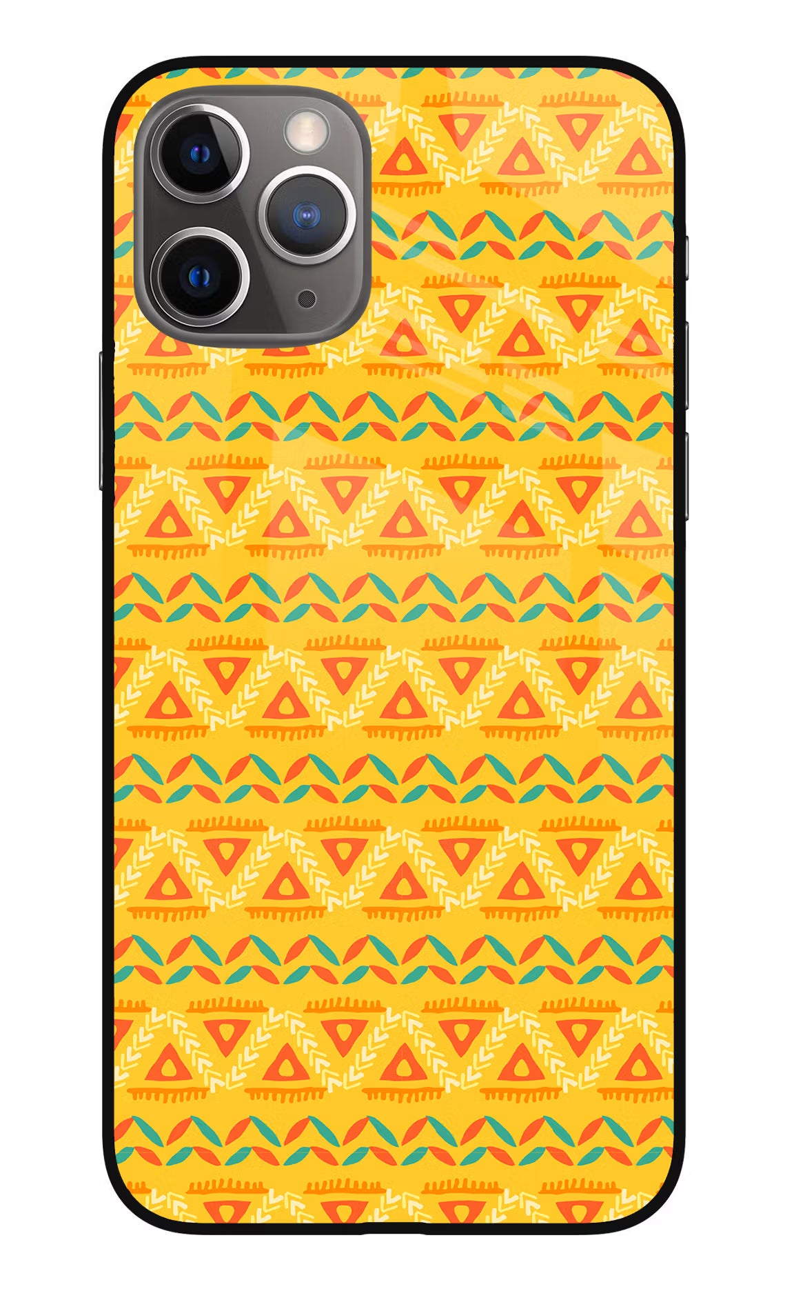 Tribal Pattern iPhone 11 Pro Max Glass Case Back Cover by Casekaro