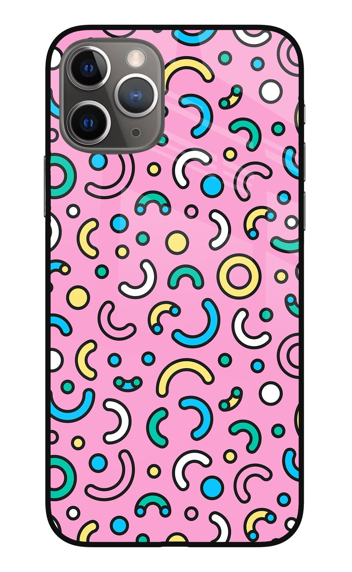 Memphis Design iPhone 11 Pro Max Glass Case