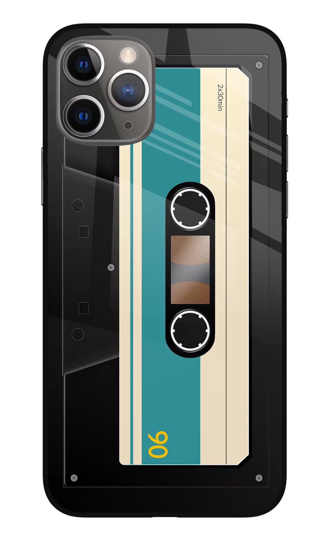 Cassette iPhone 11 Pro Max Glass Case Back Cover by Casekaro