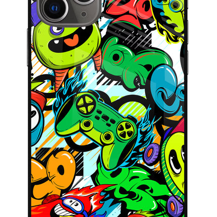 Game Doodle iPhone 11 Pro Max Glass Case