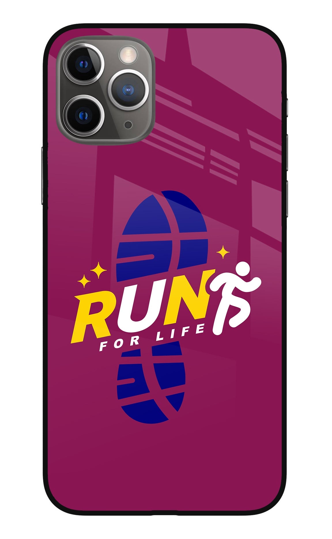 Run for Life iPhone 11 Pro Max Glass Case