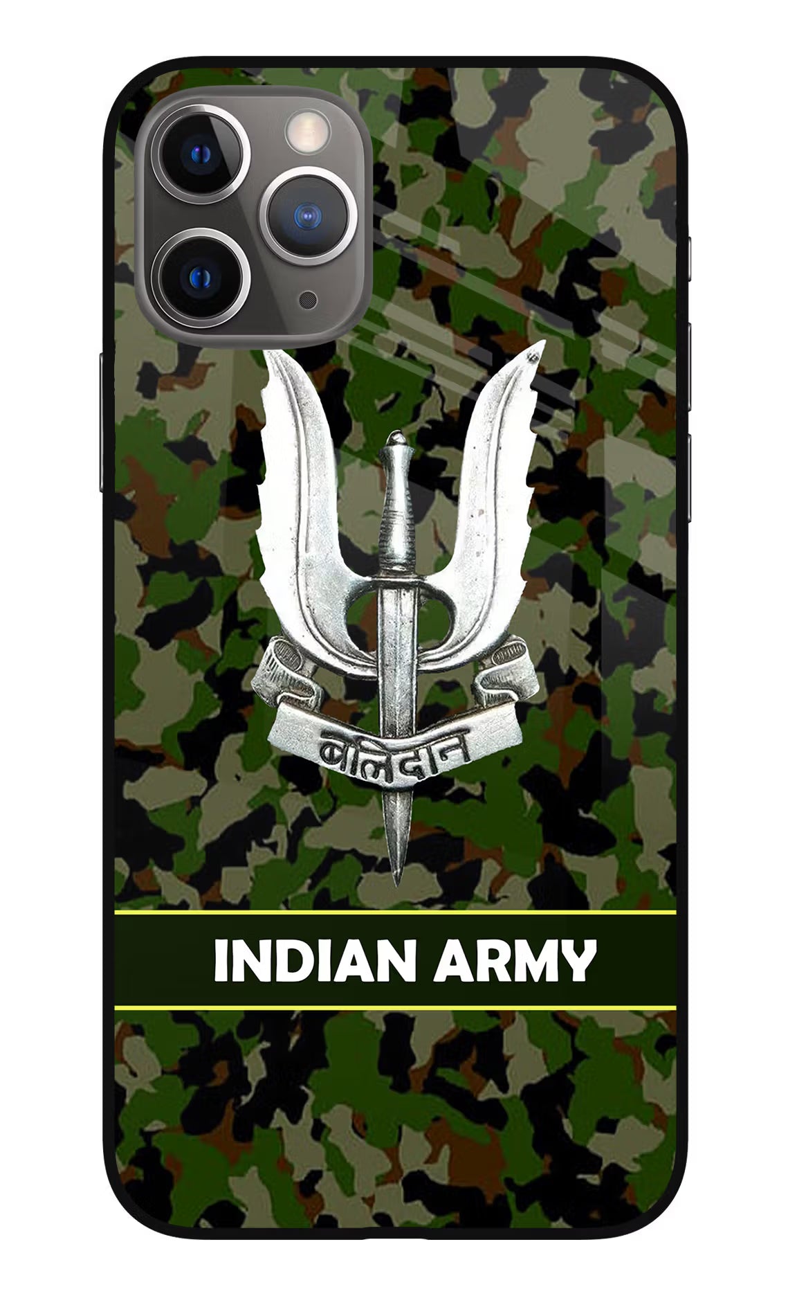 Balidan Indian Logo iPhone 11 Pro Max Glass Case Back Cover by Casekaro