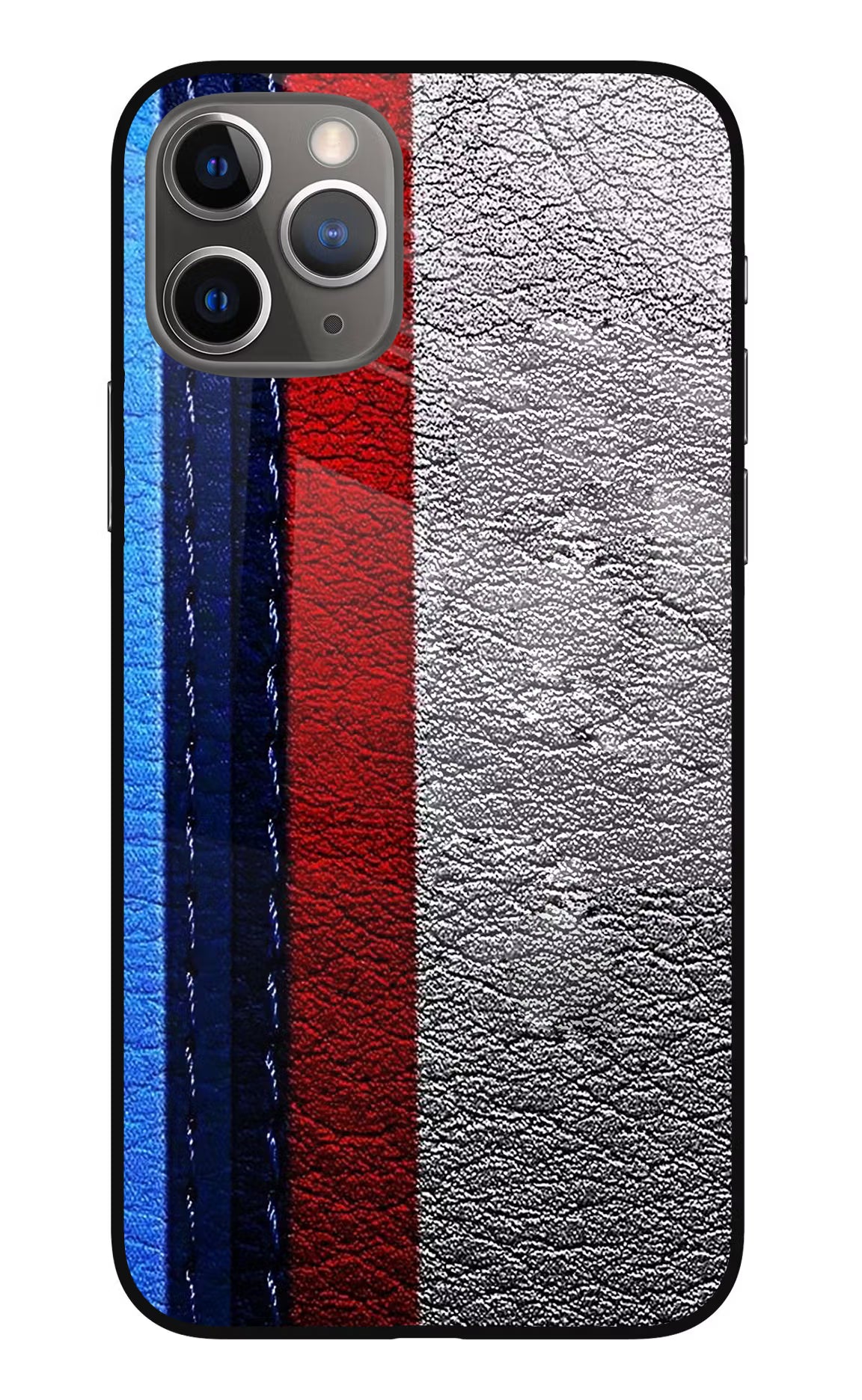 BMW Stripes iPhone 11 Pro Max Glass Case Back Cover by Casekaro