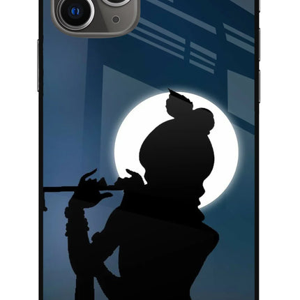 Shri Krishna Silhouette iPhone 11 Pro Max Glass Case
