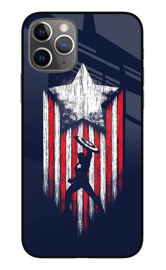 Captain America Marvel Art iPhone 11 Pro Max Glass Case