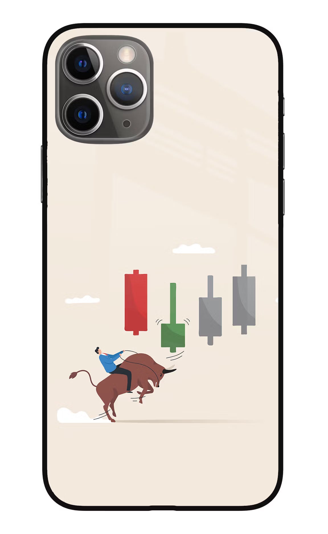 Bull Trading Momentum iPhone 11 Pro Max Glass Case Back Cover by Casekaro