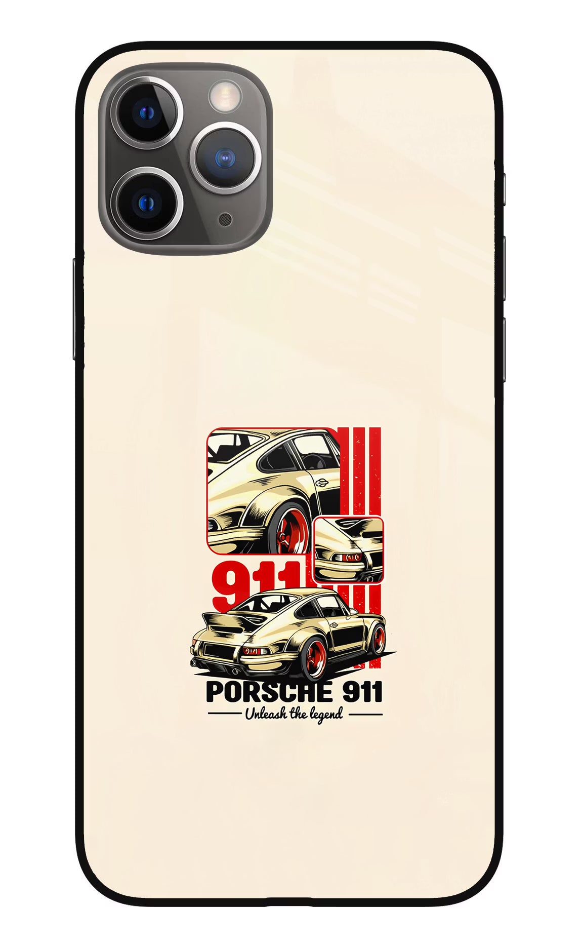 Classic Porsche 911 iPhone 11 Pro Max Glass Case Back Cover by Casekaro