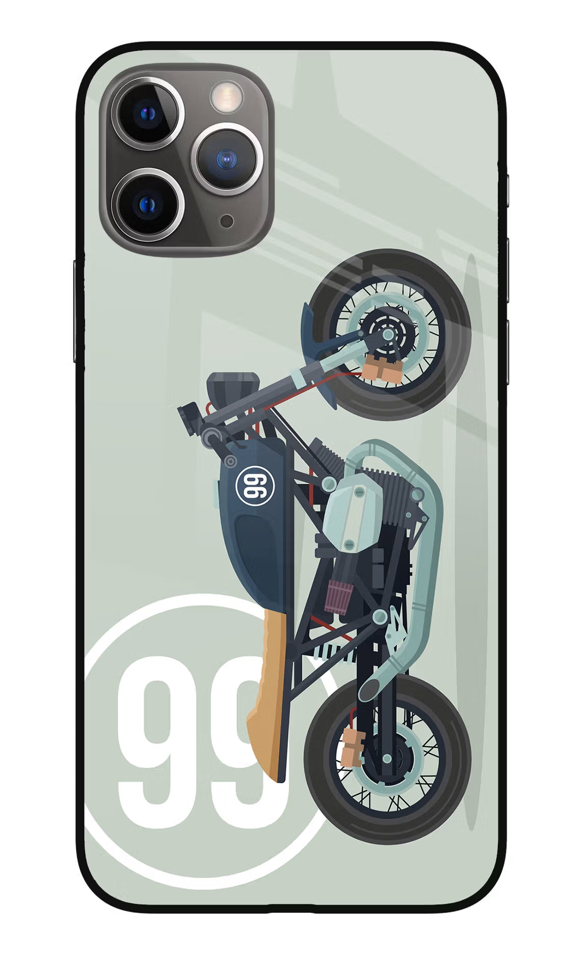 Classic Cafe Racer 99 iPhone 11 Pro Max Glass Case Back Cover by Casekaro