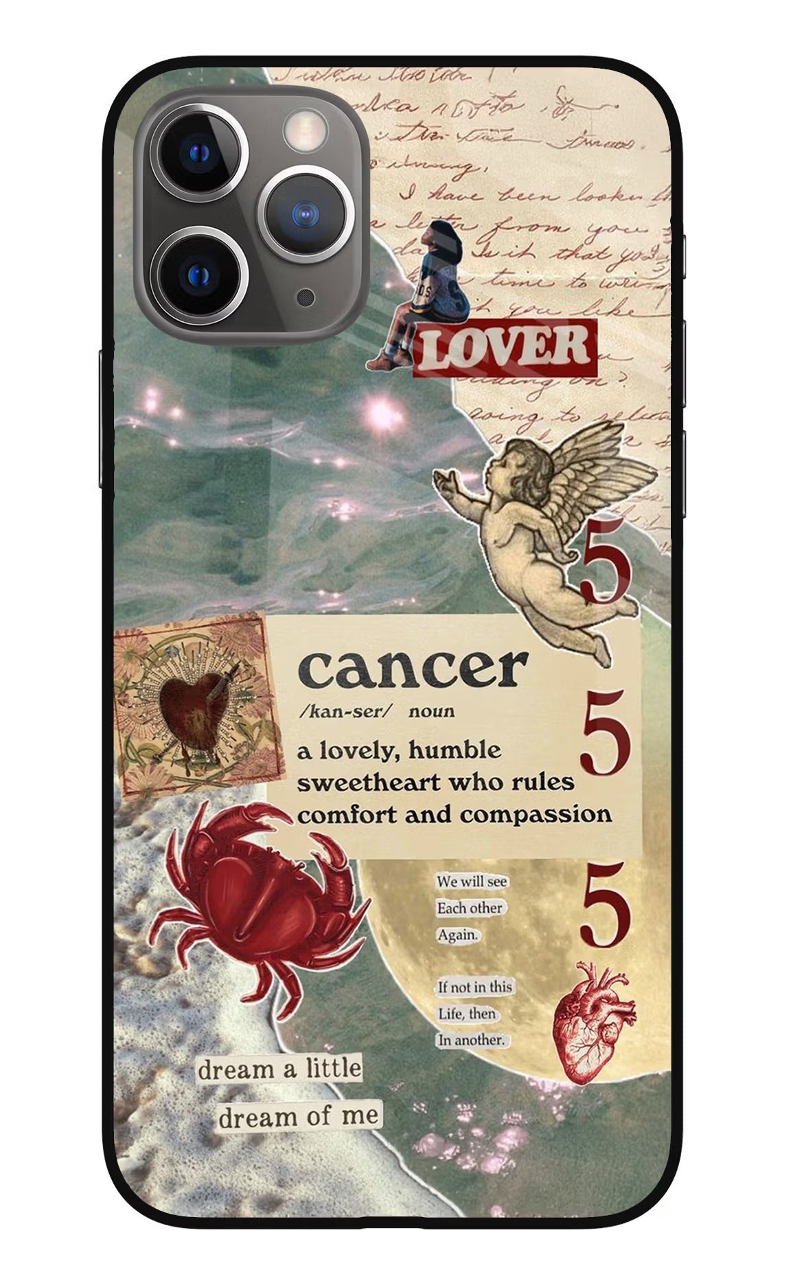 Cancer Zodiac iPhone 11 Pro Max Glass Case Back Cover by Casekaro