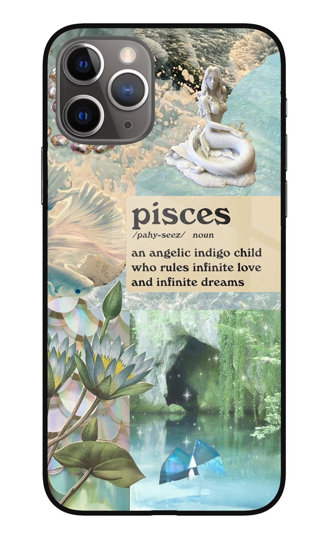 Pisces Zodiac iPhone 11 Pro Max Glass Case Back Cover by Casekaro