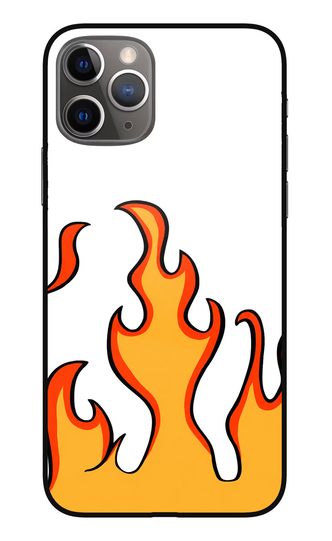 Fired Up – White iPhone 11 Pro Max Glass Case