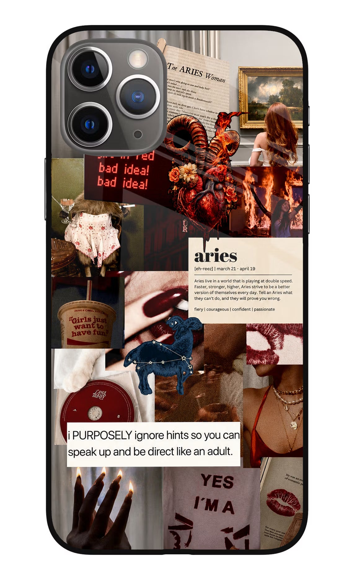 Zodiac Aries iPhone 11 Pro Max Glass Case