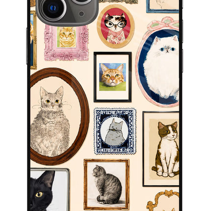 Mirror Cats iPhone 11 Pro Max Glass Case Back Cover by Casekaro
