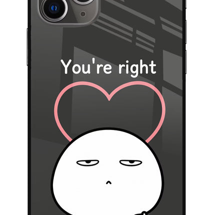 You're Right iPhone 11 Pro Max Glass Case