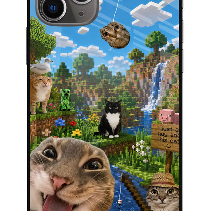 Minecraft Cat Chaos iPhone 11 Pro Max Glass Case