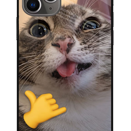 Silly Cat Call iPhone 11 Pro Max Glass Case