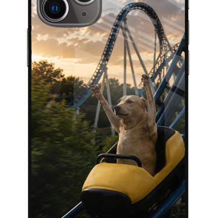 Rollercoaster Dog iPhone 11 Pro Max Glass Case