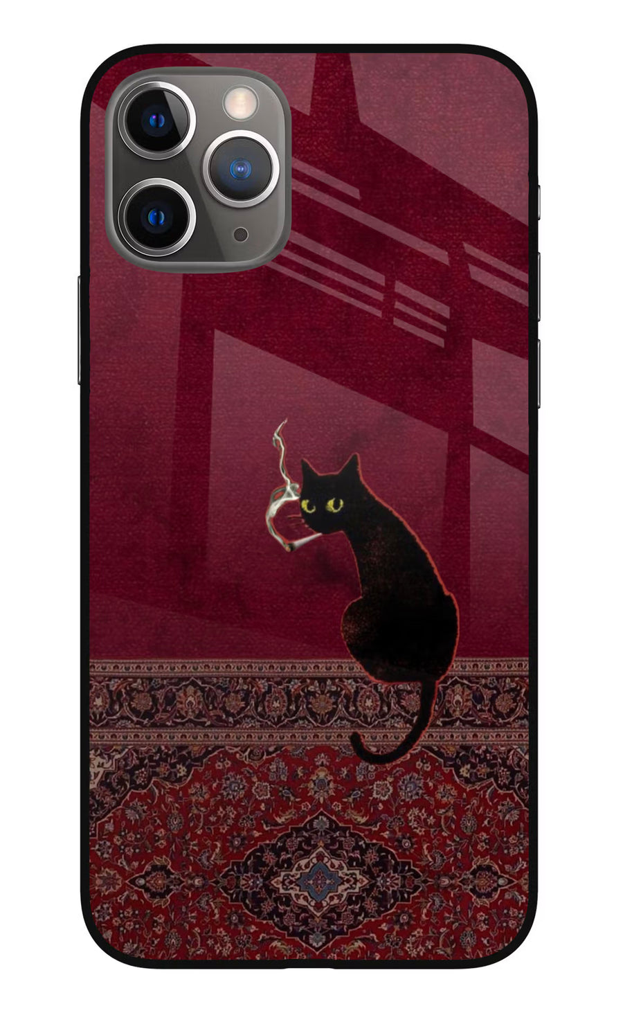 Midnight Cat iPhone 11 Pro Max Back Cover, Glass case