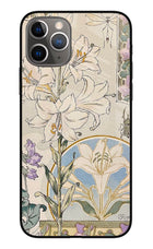 White Lily iPhone 11 Pro Max Glass Case