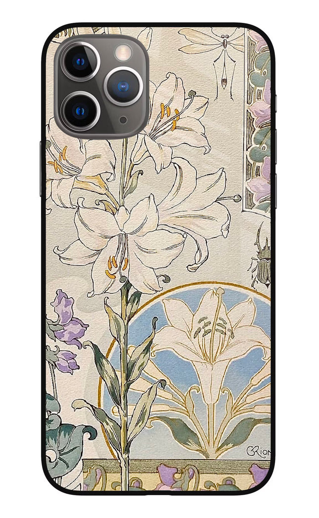 White Lily iPhone 11 Pro Max Glass Case