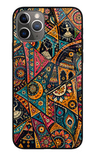 Folk Print iPhone 11 Pro Max Glass Case