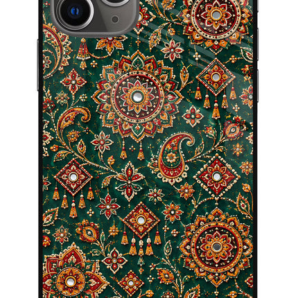 Green Pataka iPhone 11 Pro Max Glass Case