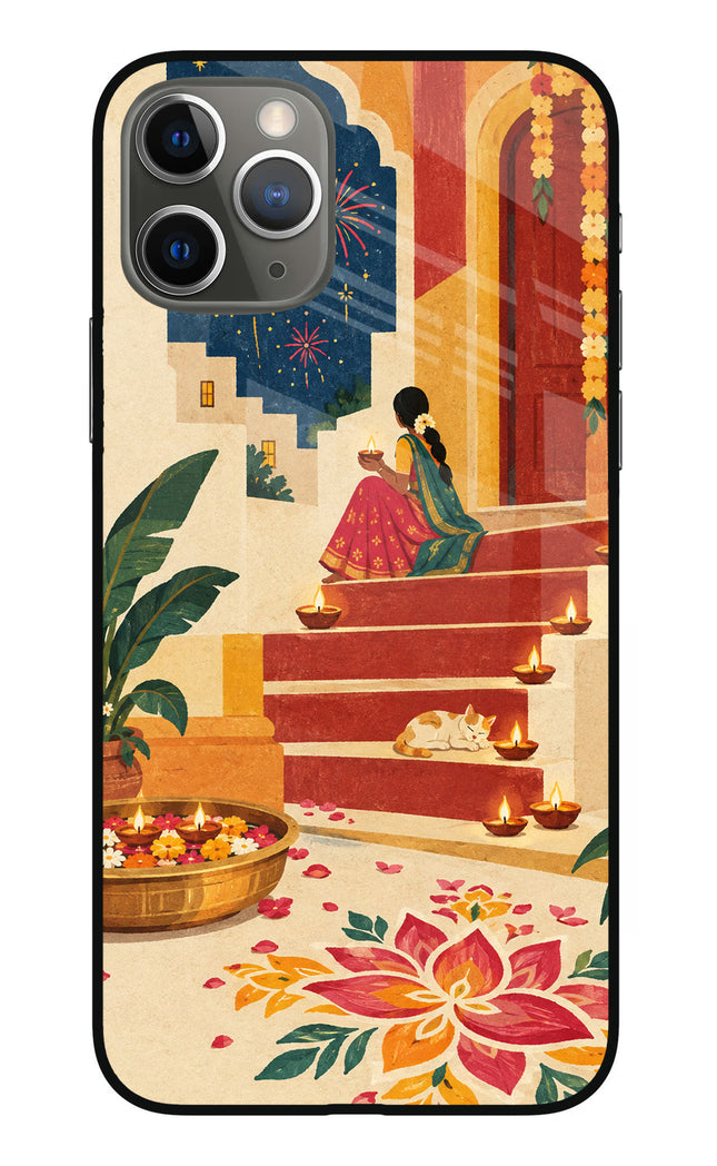 Diwali Rangoli iPhone 11 Pro Max Glass Case
