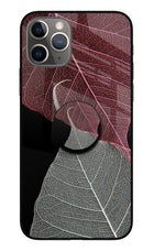 Leaf Pattern iPhone 11 Pro Max Glass Case
