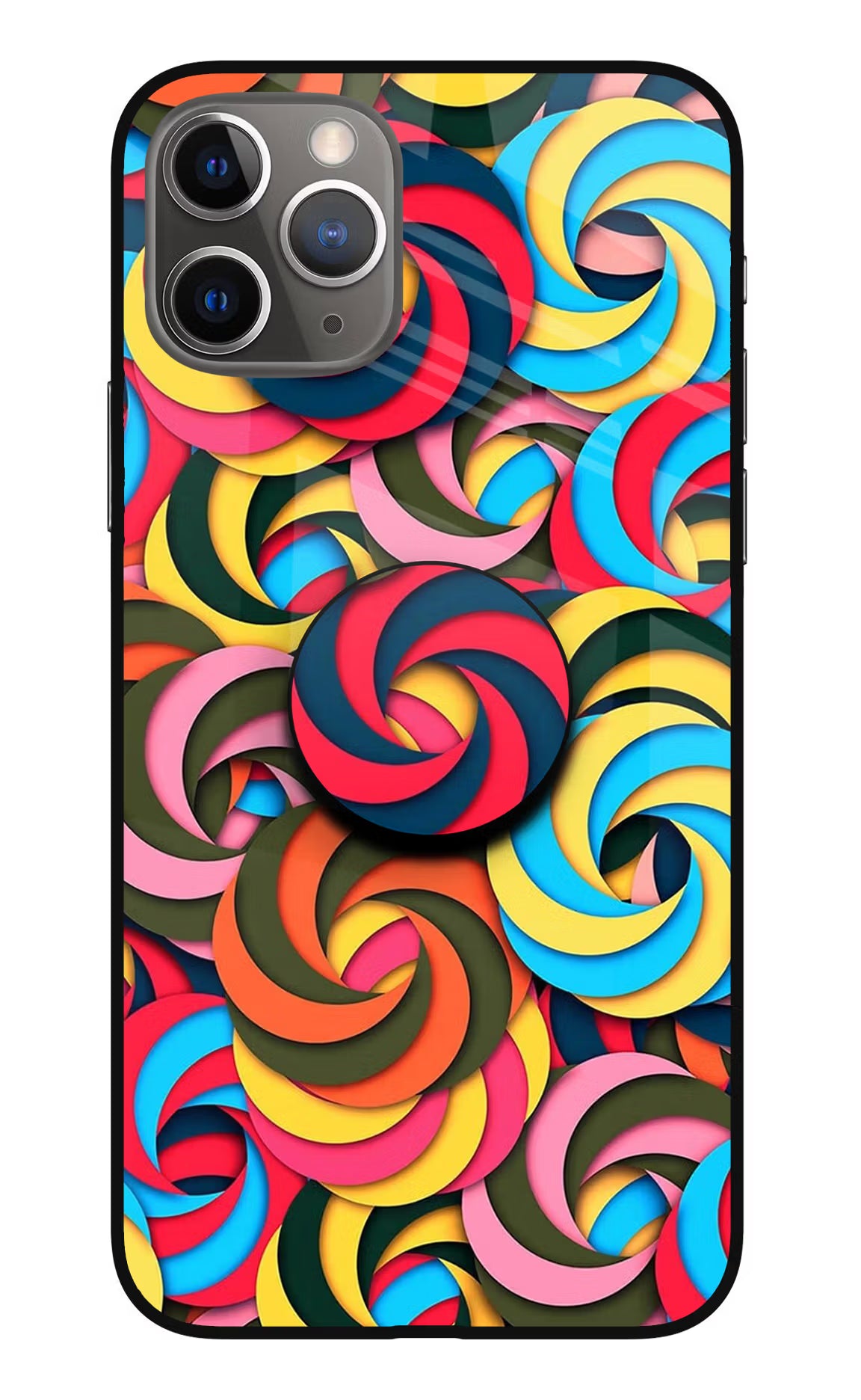 Spiral Pattern iPhone 11 Pro Max Pop Case by Casekaro