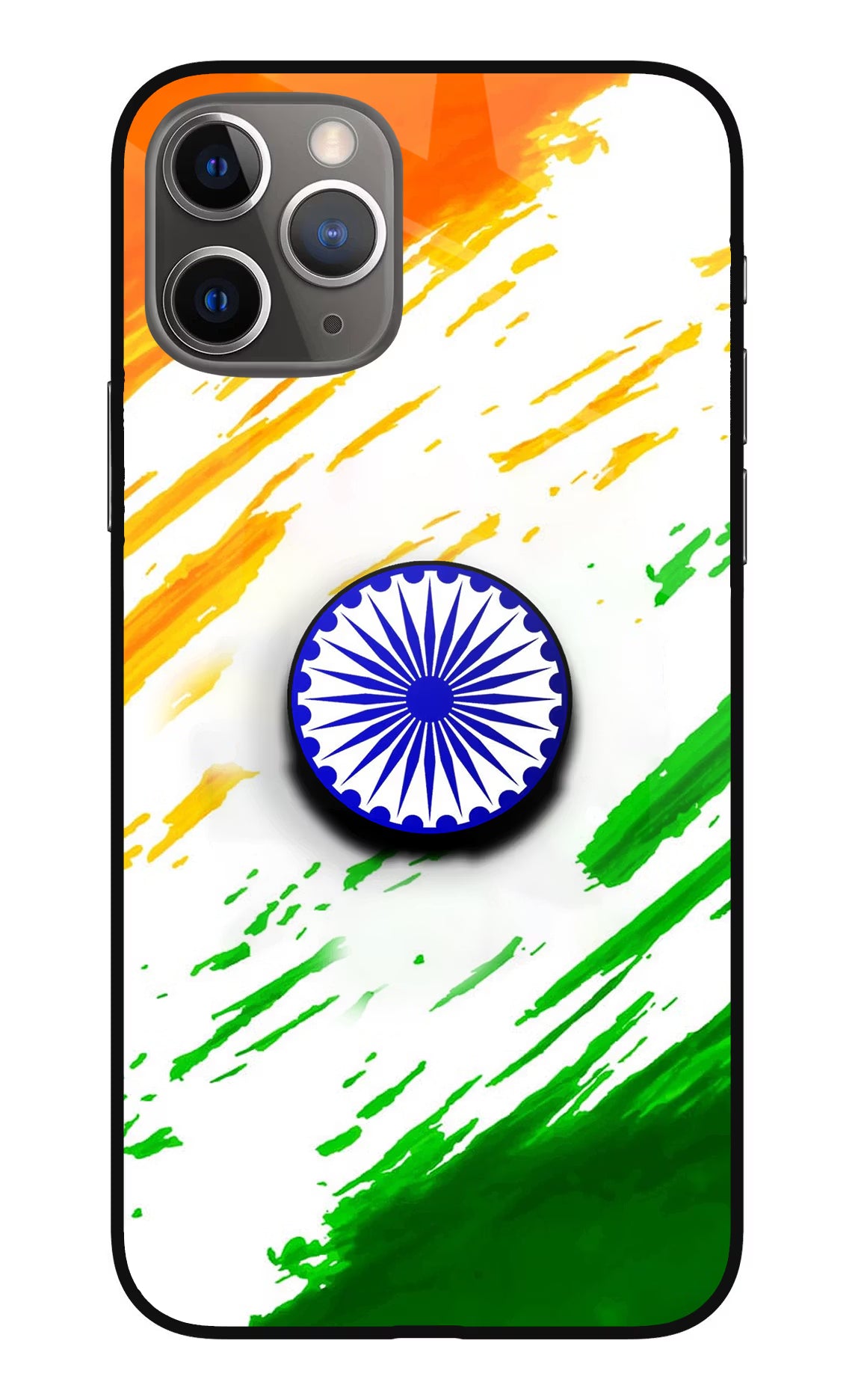 Indian Flag Ashoka Chakra iPhone 11 Pro Max Pop Case by Casekaro