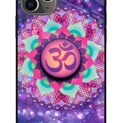 Om Purple iPhone 11 Pro Max Glass Case