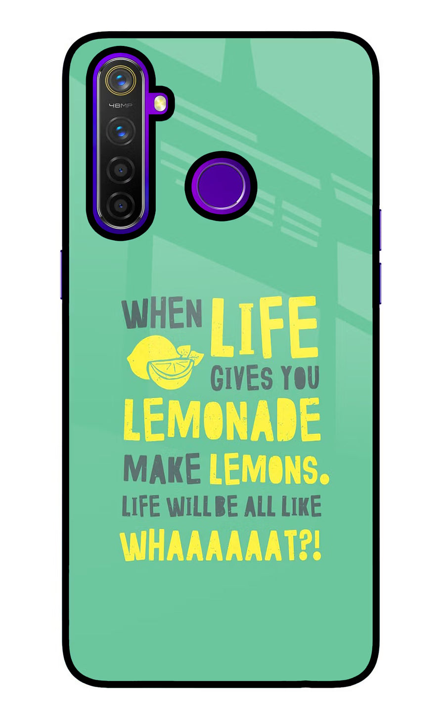 Quote Realme 5 Pro Back Cover, Glass case