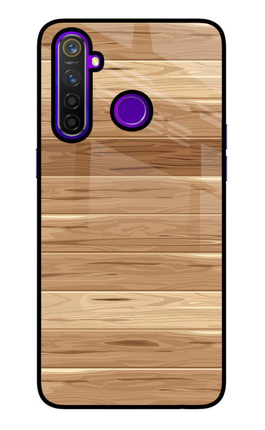 Wooden Vector Realme 5 Pro Glass Case