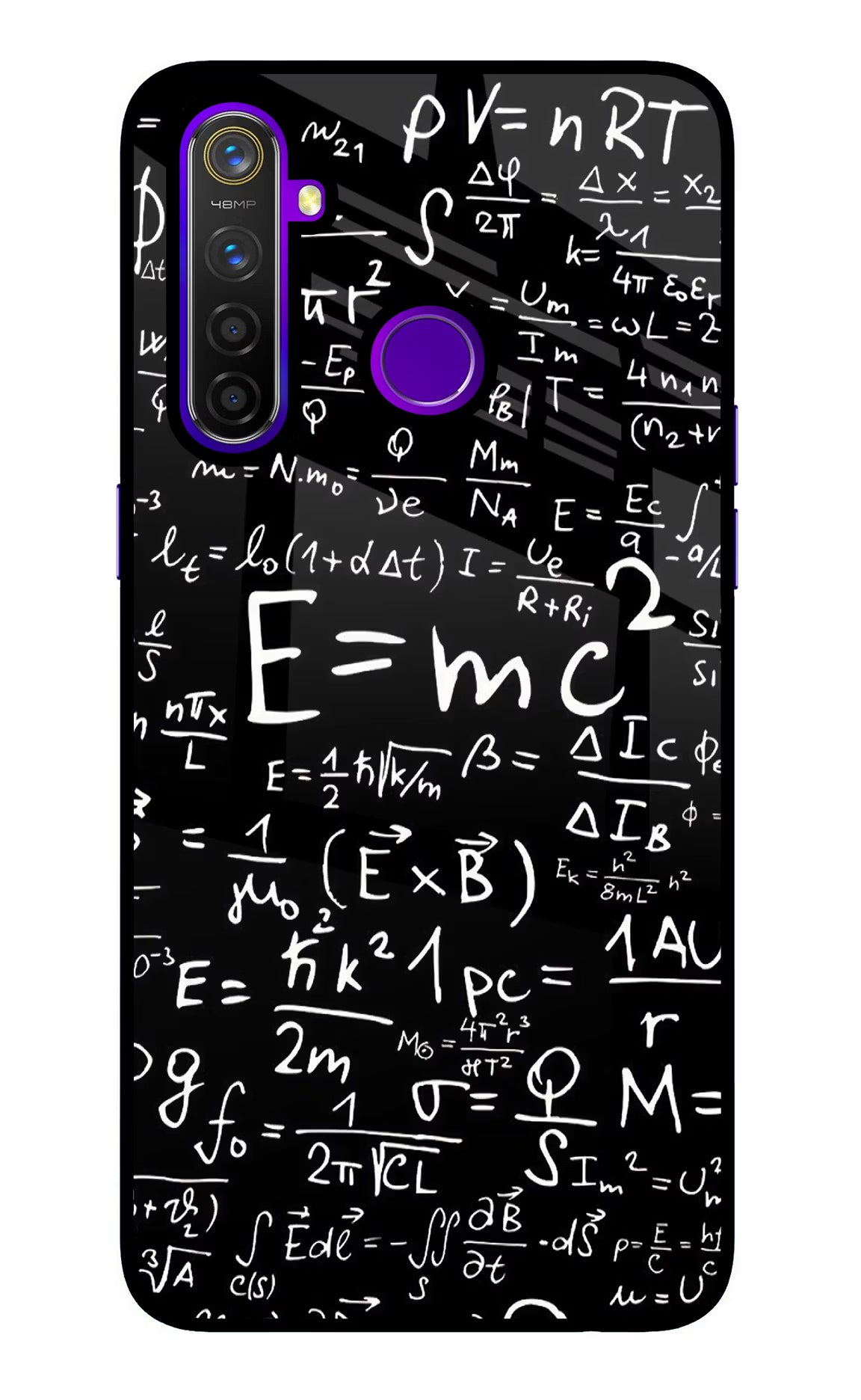 Physics Formula Realme 5 Pro Glass Case Back Cover by Casekaro