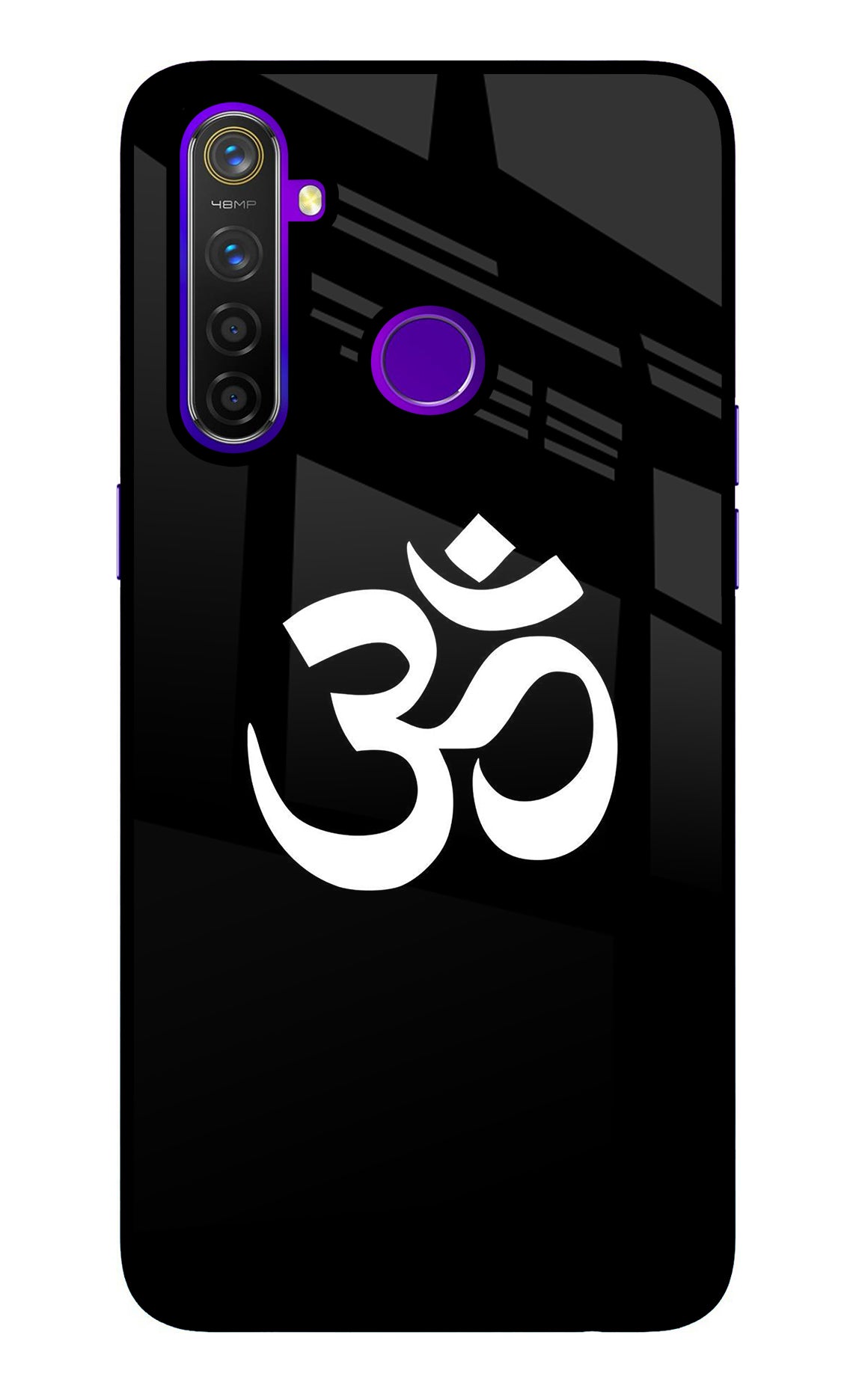 Om Realme 5 Pro Glass Case