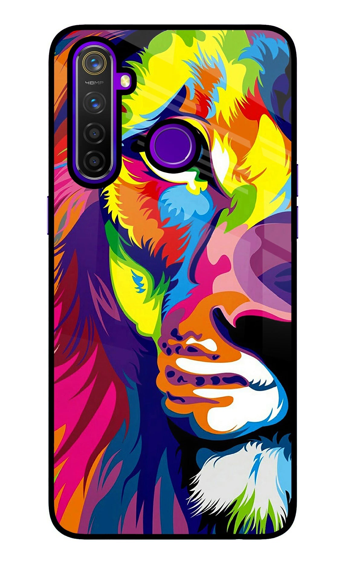 Lion Half Face Realme 5 Pro Back Cover