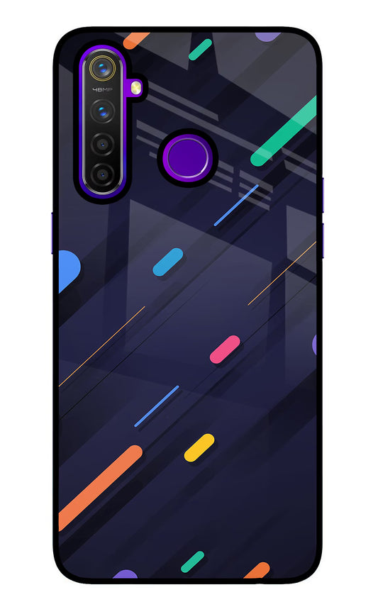 Abstract Design Realme 5 Pro Glass Case