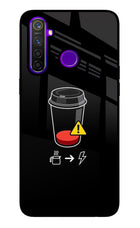 Coffee Realme 5 Pro Glass Case