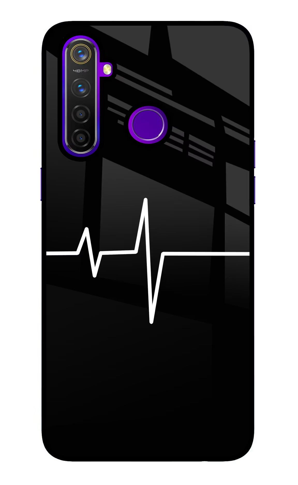 Heart Beats Realme 5 Pro Glass Case Back Cover by Casekaro