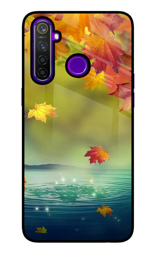 Flowers Realme 5 Pro Glass Case