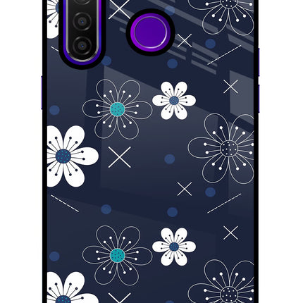 Flowers Realme 5 Pro Glass Case