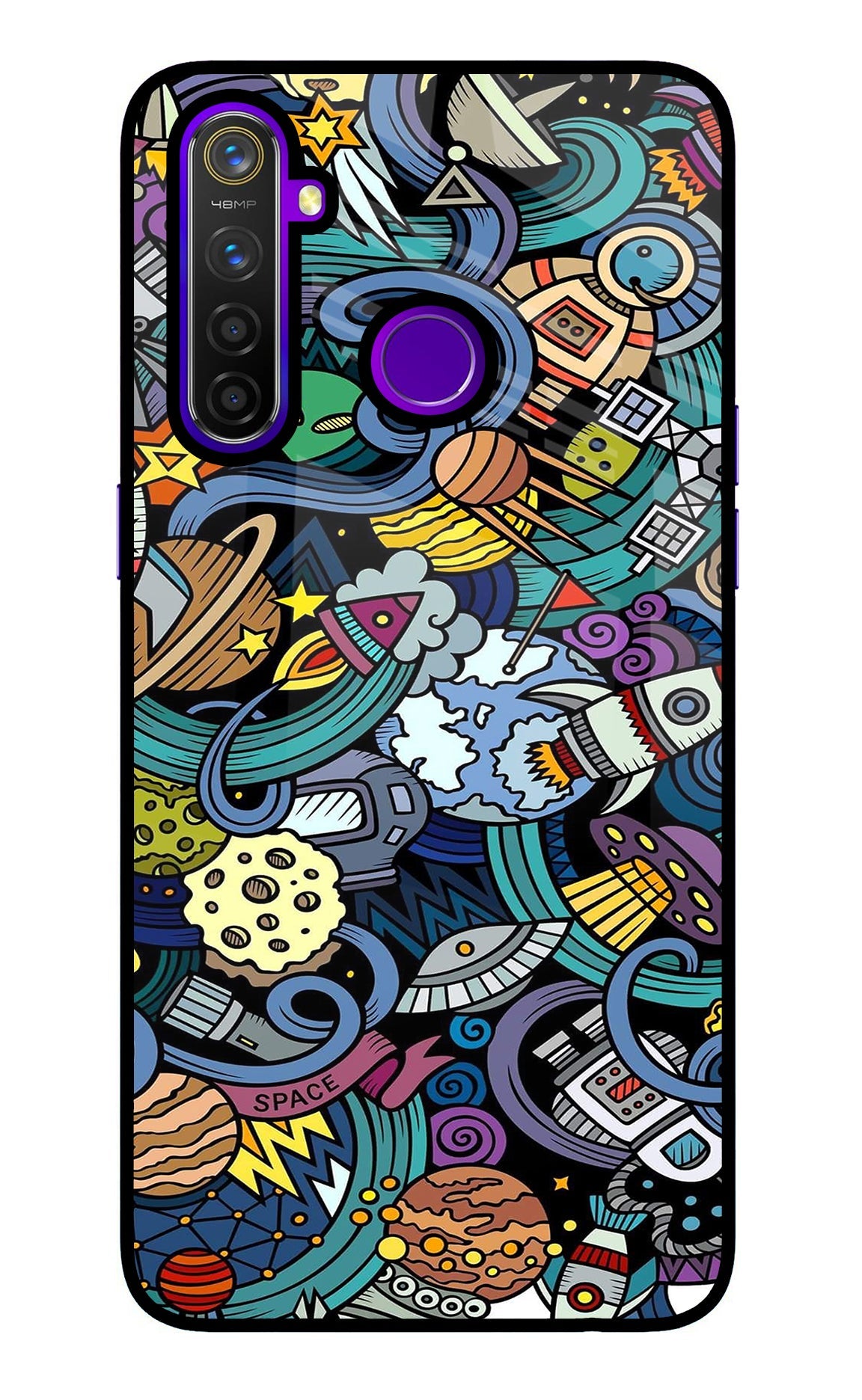 Space Abstract Realme 5 Pro Back Cover