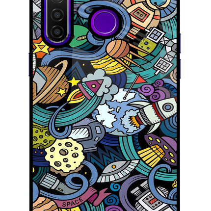 Space Abstract Realme 5 Pro Glass Case