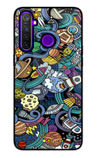 Space Abstract Realme 5 Pro Glass Case