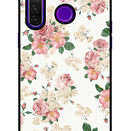 Flowers Realme 5 Pro Glass Case