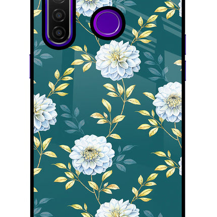 Flowers Realme 5 Pro Glass Case