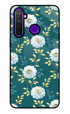 Flowers Realme 5 Pro Glass Case