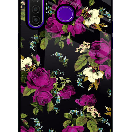 Flowers Realme 5 Pro Glass Case