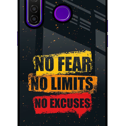 No Fear No Limits No Excuse Realme 5 Pro Glass Case